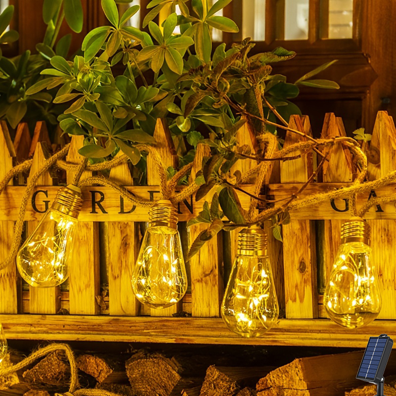 String Light Bistro - Solar String Light Outdoor Waterproof Shatterproof