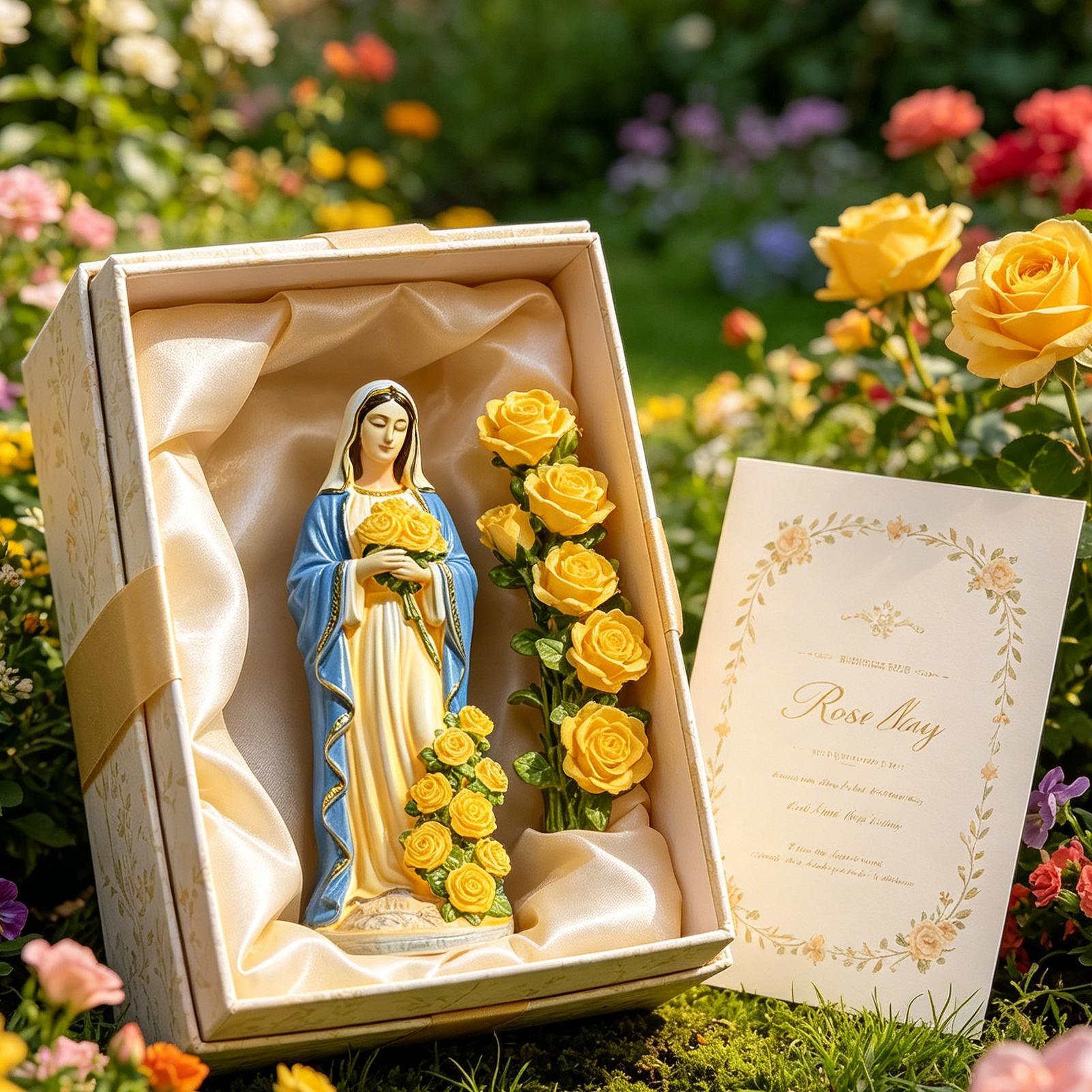 Outdoor Lighting House - Virgin Mary Solar Statue Garden Decor
