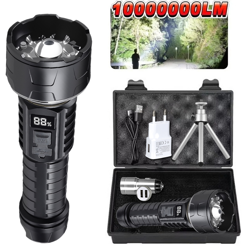 Outdoor Lighting Junction Box - COB LED Flashlight Rechargeable Lantern 7-core