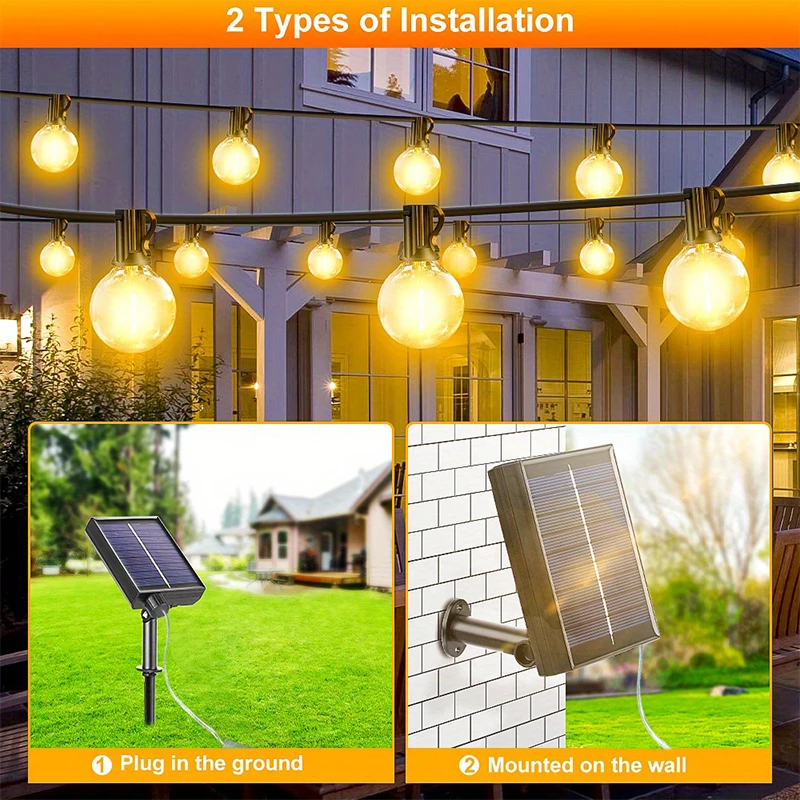 G40 Led Solar Globe Led String - String Light Bistro review and price