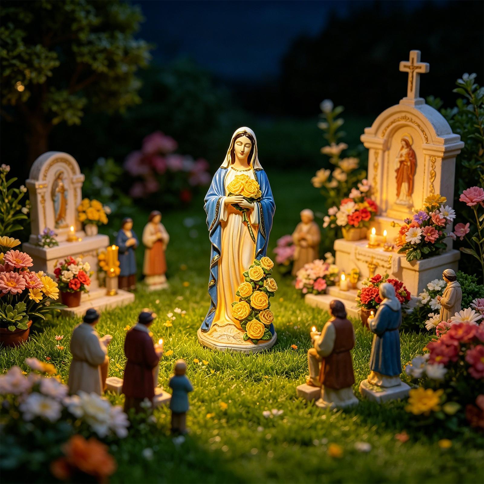 Virgin Mary Solar Statue Garde - Outdoor Lighting House review and price