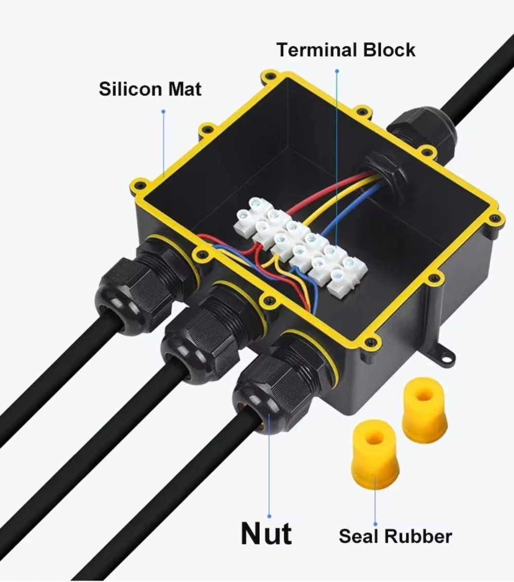 4Way 1In3Out IP68 Waterproof 4 - Outdoor Lighting Junction review and price