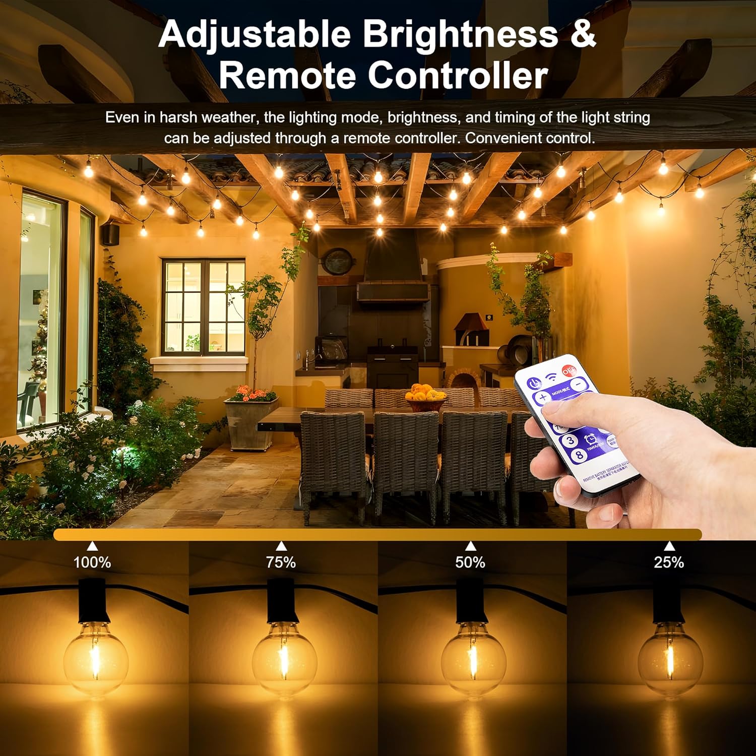 Solar String Lights Outdoor G4 - String Light Bistro review and price