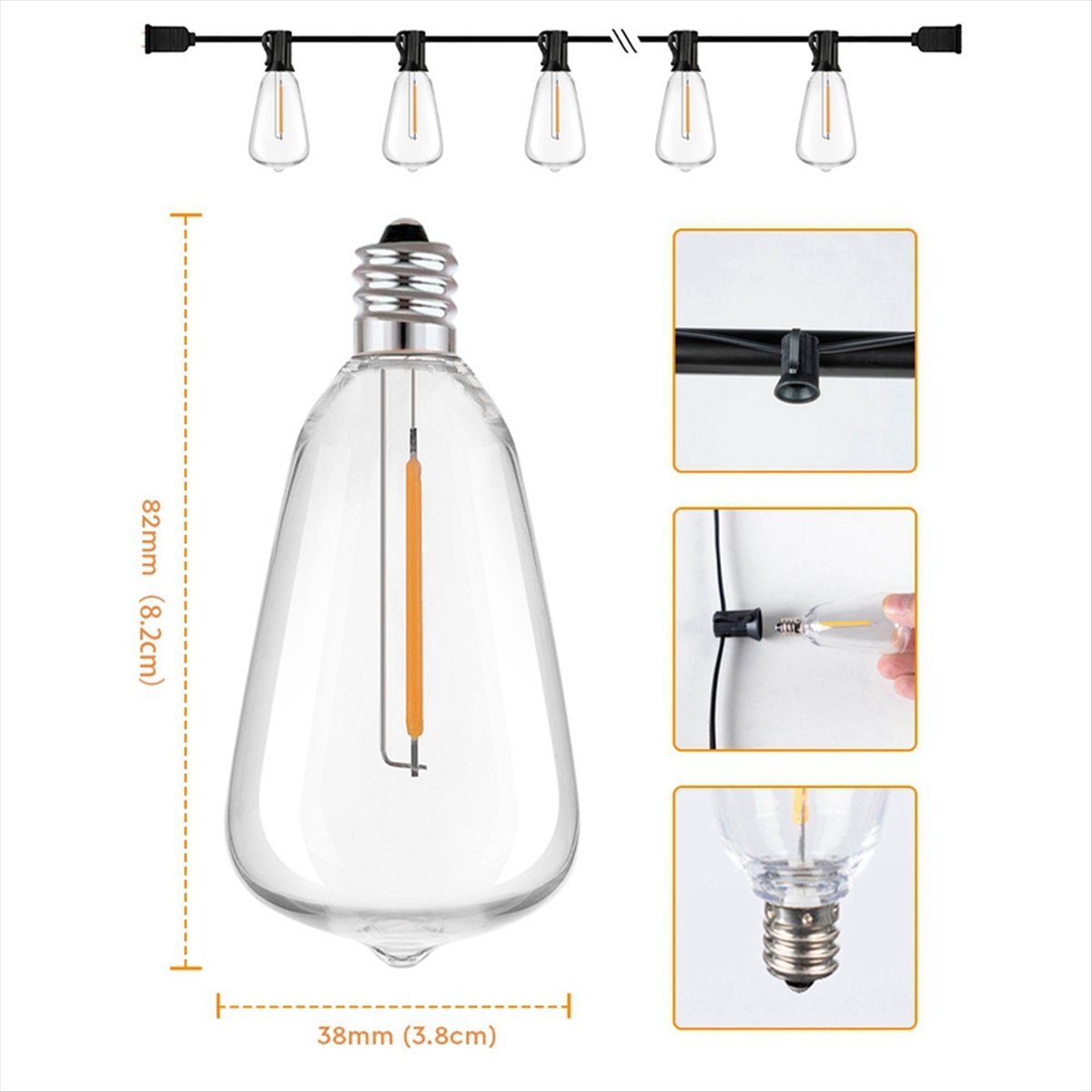 Top ST38 LED Light String Pati - String Light Bistro review and price