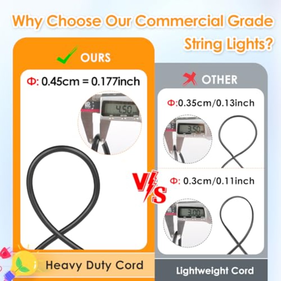 48Feet Outdoor Patio Lights Wa - String Light Bistro review and price